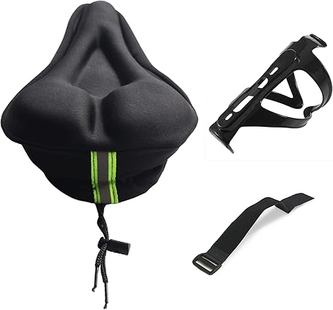 OSMAN Bundle Stationary Cover Exercise Pad Gel Cushion Padded Saddle Waterproof Bike Holder Bottle Photo