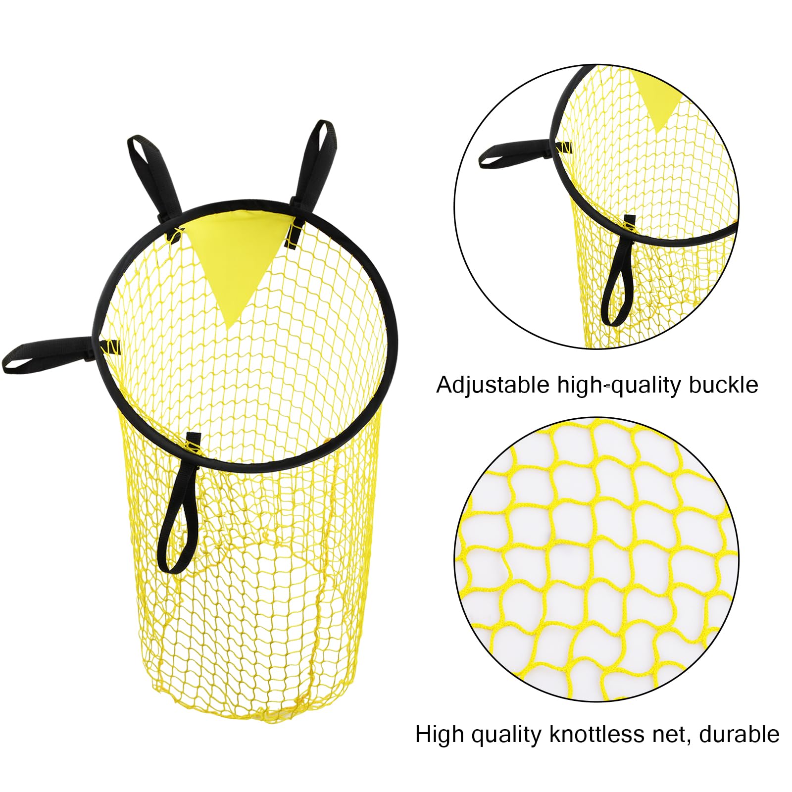Lot de 2 Cible Football, Filet de Football Pliable, Filets Cible But avec Sangles Réglables, Lancer des Coups Pied Précision Cible pour Tirs, Adapté pour Enfants et Adultes (Orange + Jaune)