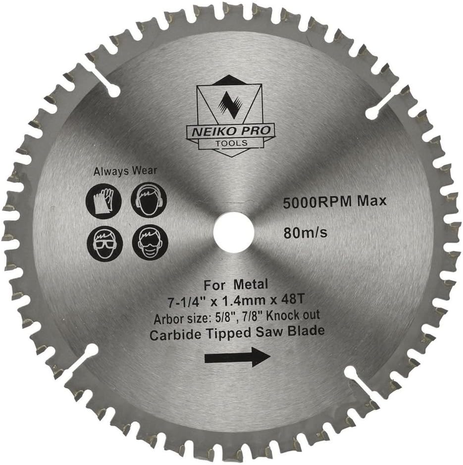 Domeiki Saw Blade C4 Carbide Tipped 7-1/4" inch 48 Teeth w/ 5/8" Arbor 8,000rpm