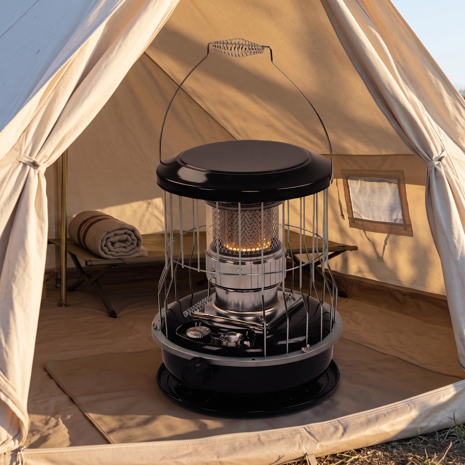 Qcwwy Calentador de Queroseno Portátil 9000 BTU No Eléctrico para Acampar