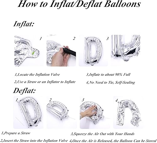 Miniatura 6 de Globos gigantes de ágata de helio de 40 pulgadas para decoraciones de fiesta de cumpleaños número 21 (Número 2)