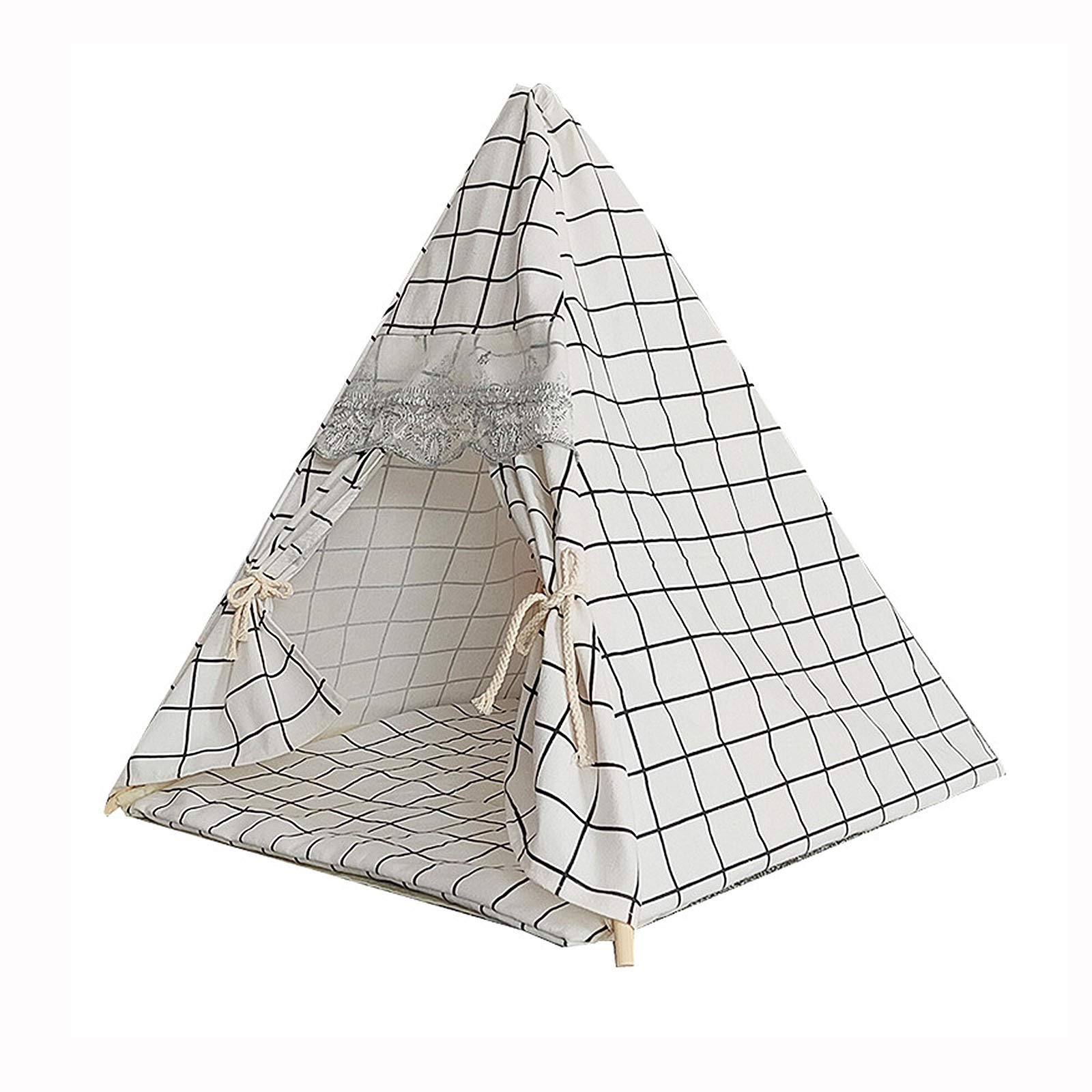 Maison tipi pour chat stressé et petit chien refuge lavable et démontable