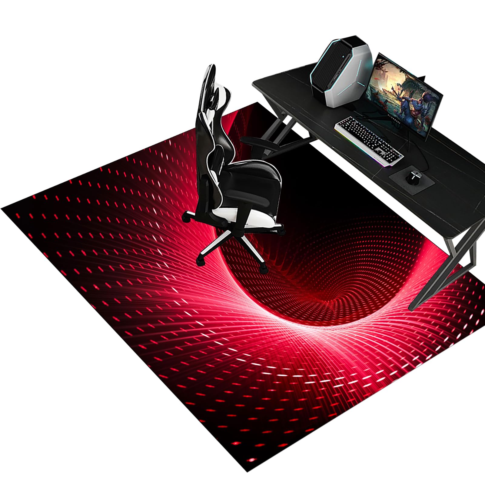 Gaming Office Protector | Non-slip Rectangle Desk Mat | Multi-Purpose Durable Chair Mat for Hardwood Floors Tile Laminate - 160 x 200 cm