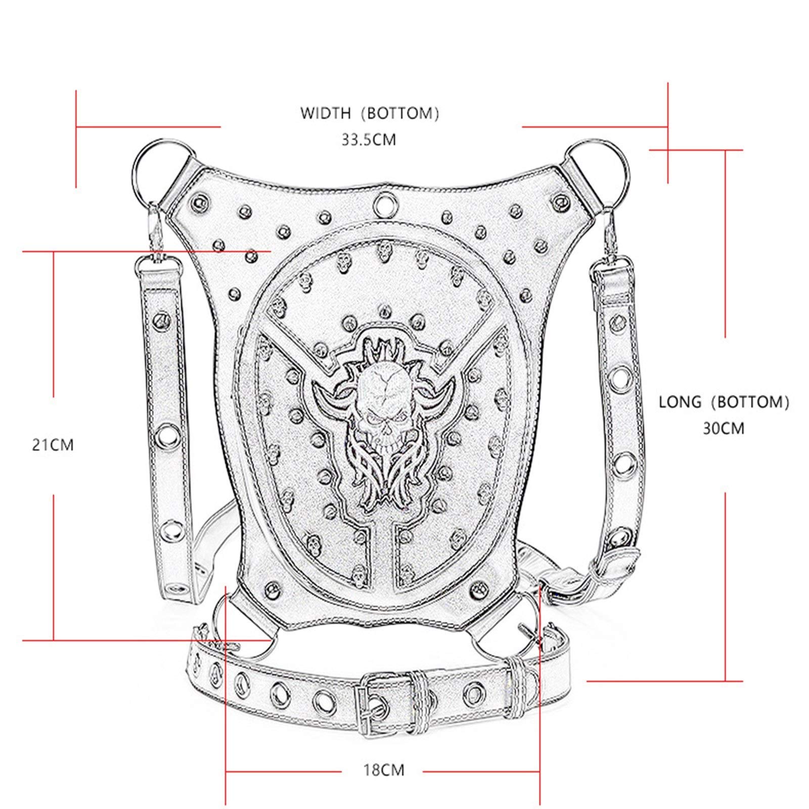 Riñonera Punk Steampunk Female Bag Messenger Bolsa de Hombro Hembra al Aire Libre para Ciclismo Senderismo