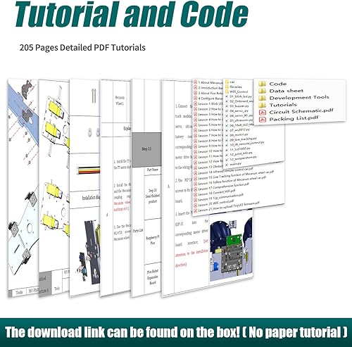 Miniatura 3 de Adeept Kit robótico de ruedas mecánicas omnidireccionales 4WD para ESP32-S3  Banana Pi PicoW-S3 DIY STEM Remote Controlled Robot Kit con pantalla