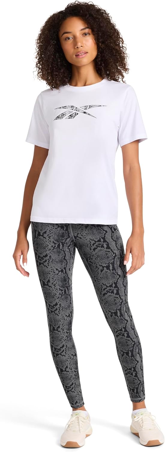 Reebok Womens Big Logo 100% Cotton Lightweight Crewneck T-Shirt, Relaxed Fit - Image 4