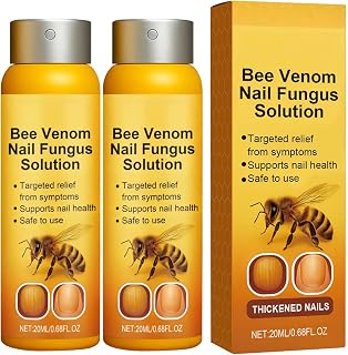 2PCS Bee Venom Spray for Toenail, Nail Treatments Serum for Thick Damaged Nails, Nail care, Moisturize the Cuticle & Strengthen Nails 1.36 Fl Oz