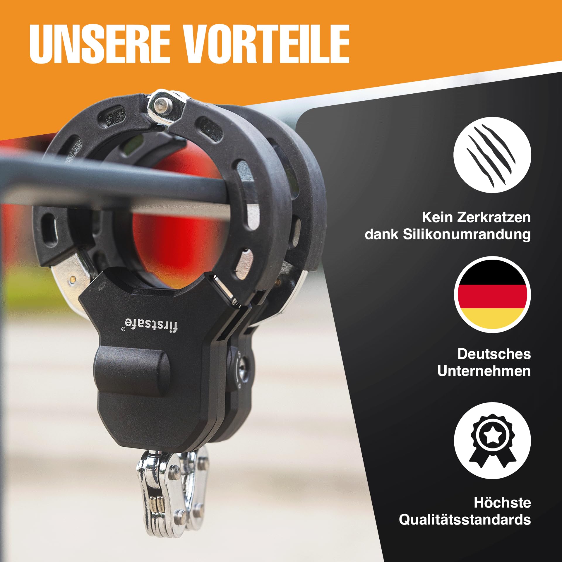 Candado para patinete eléctrico, resistente a los cortes y con silicona, ideal para scooter (42,5 con bolsa)