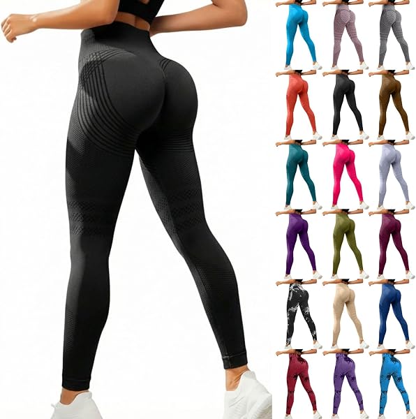 Legging 3D Anti Cellulite Femme Sport Effet Push-Up Et Ventre Plat Minceur Compression Legging De Yoga Et De Fitness pour Drainage Lymphatique Lipoedeme Running Pants - 1