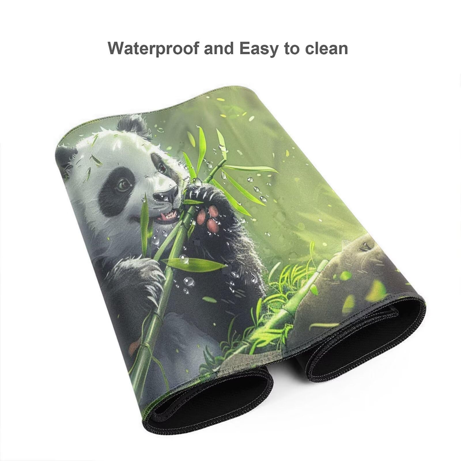 Tappetino Mouse Cina Panda gigante tappetino mouse xxl gaming 1200x600x3mm Grande Tappetino per mouse waterproof，superficie prova di versamento e base antiscivolo，casa Ufficio scrivania Decor F42