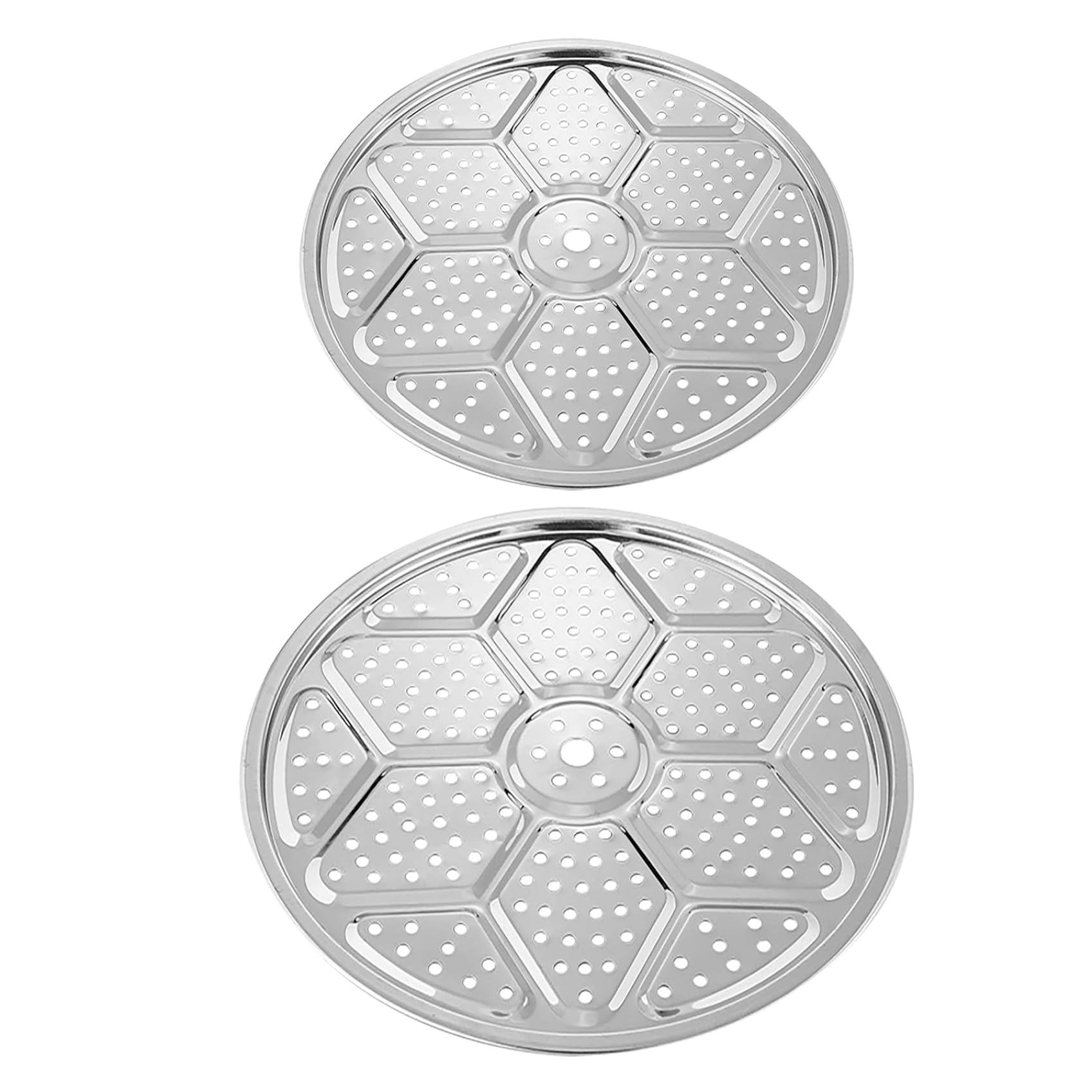 Steam Rack 2PCS 14.2 Inch Dia Canning Rack Stainless Steel Rack with Uniform Steam Hole Food for Pressure Cooker Accessories Large Insert Rack Canning Rack Food