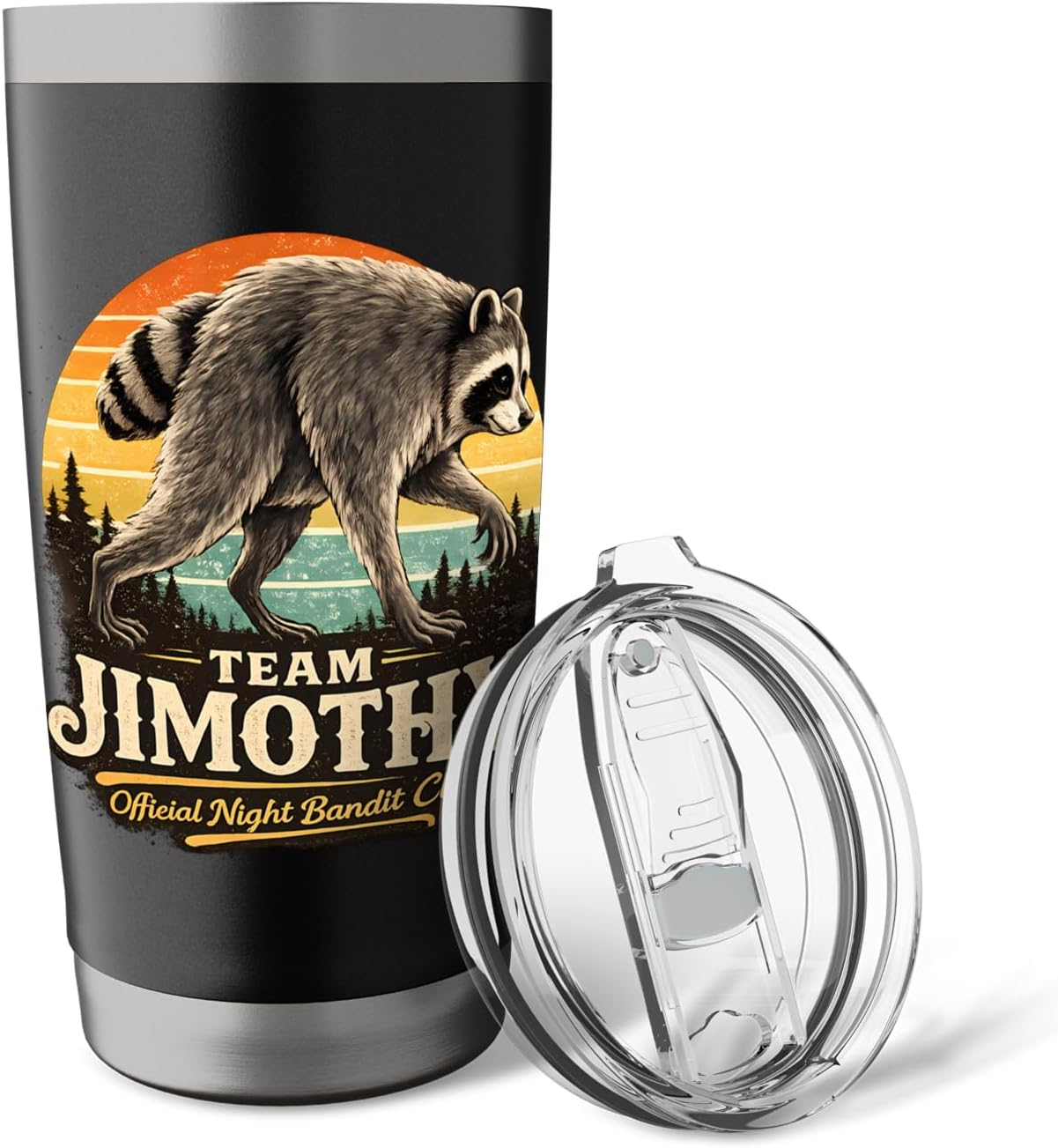 Team Jimothy Viral Raccoon Jimothy Stainless Steel Insulated Tumbler image 5