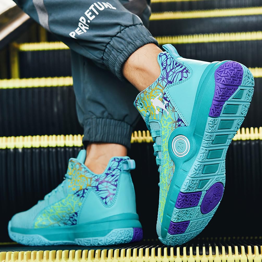 Zapatillas de Baloncesto para Niños Moda Calzado de Baloncesto para Niño Aire Libre Deportivas Fitness Antideslizantes para Correr Zapatos de Running (BBA-R11, 33EU)