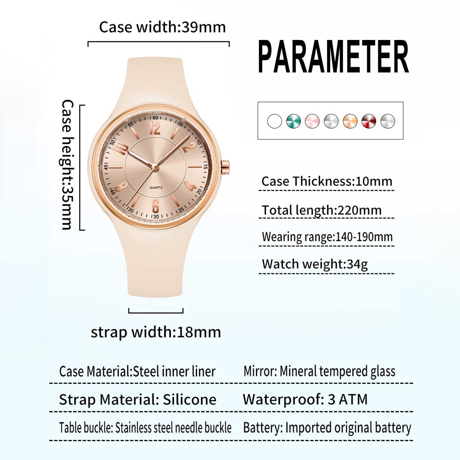 findtime Orologi da donna impermeabili per donne infermiere orologio sportivo con cinturino in silicone morbido ragazze orologi per adolescenti