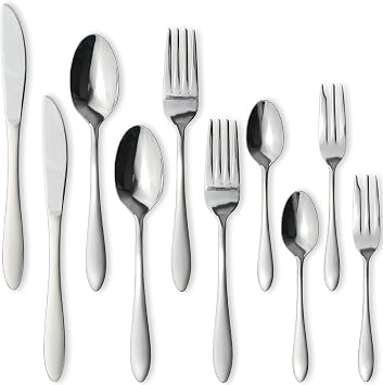 Nagao Tsubamesanjo Dinner Cutlery Set, 10 Pieces, 18-0 Stainless Steel, Made in Japan
