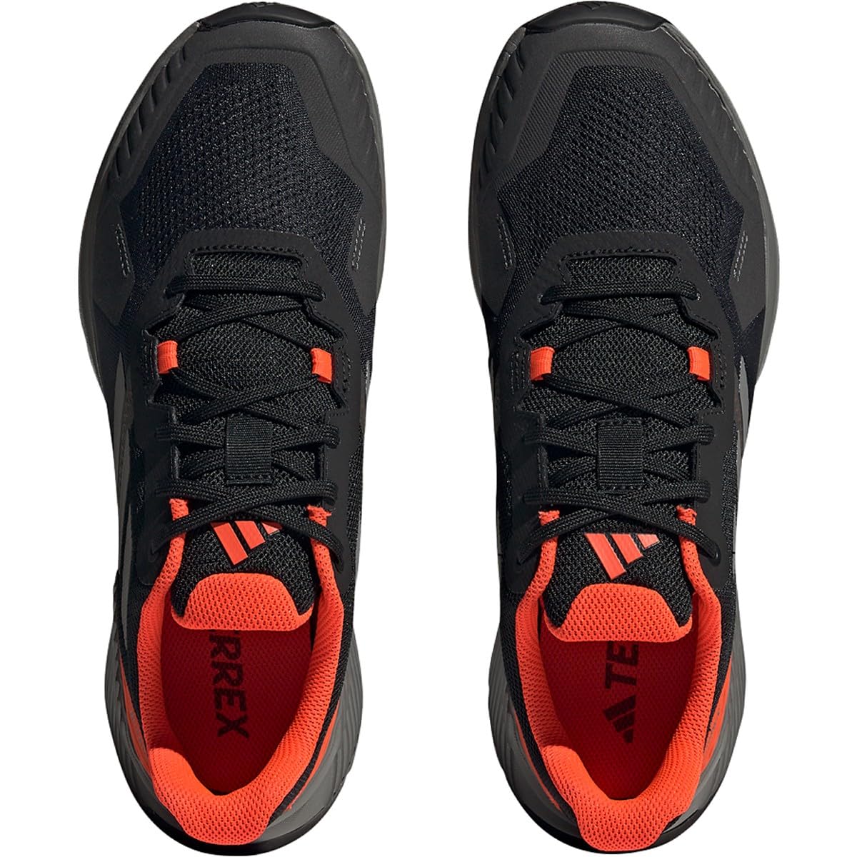 adidas Men's Terrex Soulstride Trail Running Sneaker, Black/Grey/Solar Red, 8