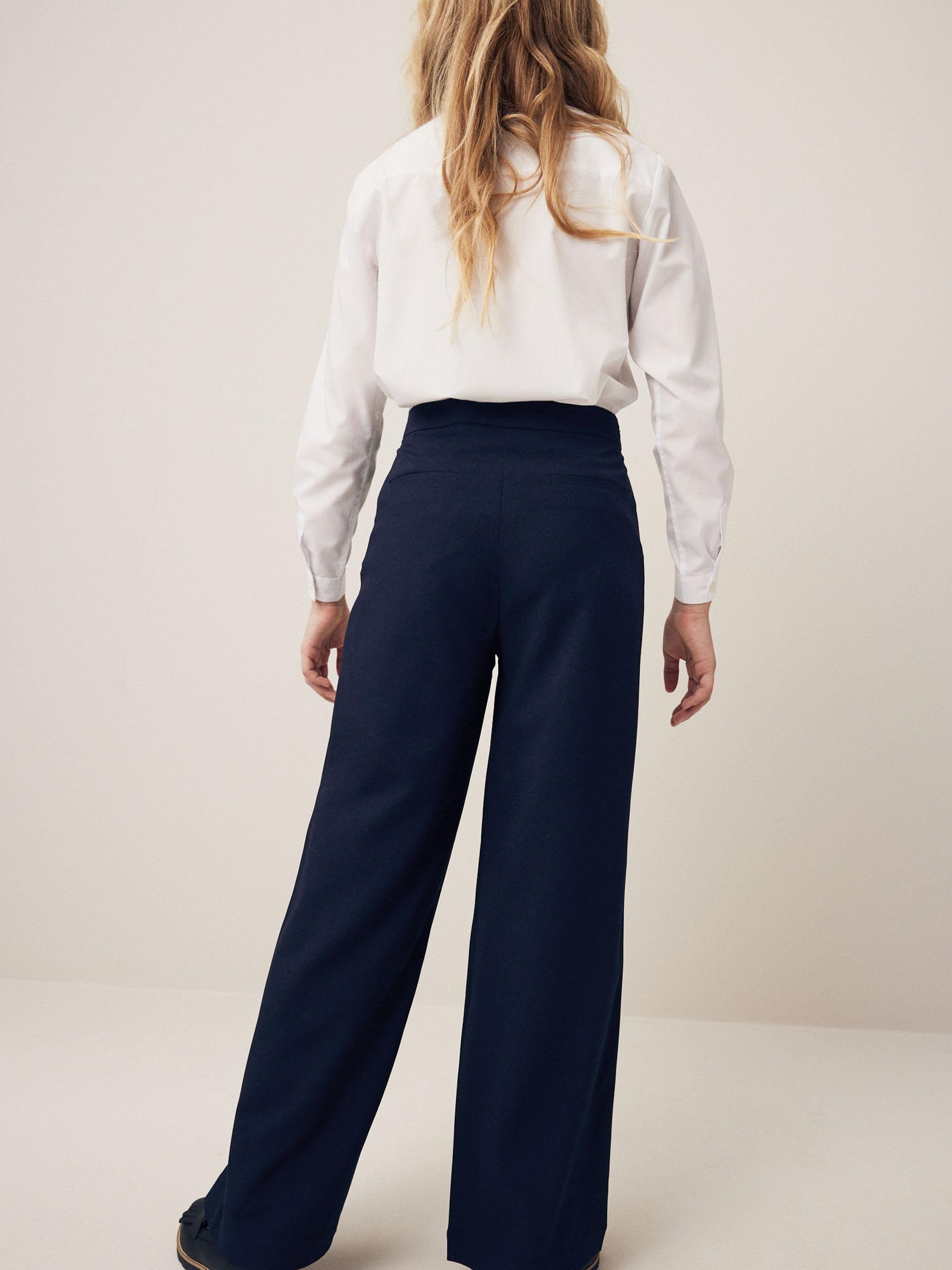 NEXT Fille Pantalon d’école Large Longueur Standard Senior