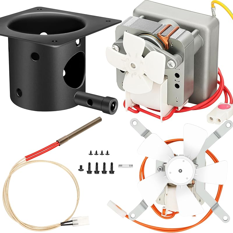 Auger Motor,Grill Induction Fan Kit, Fire Burn Pot and Hot Rod Ignitor,Traeger Parts Replacement Traeger Grill Parts for Pit Boss Grill Parts and Auger Motor Traeger Grill for BBQ Traeger Fan Kit