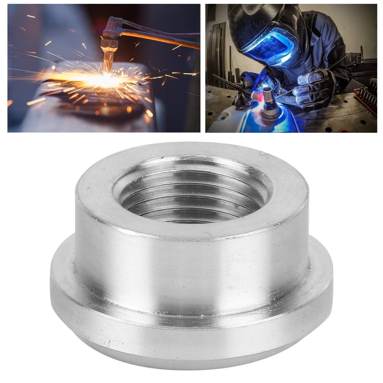 1/8 NPT QTY:8 ALUMINUM FEMALE WELD ON / WELD IN FLANGE FITTING BUNG, 1 - Foto 2