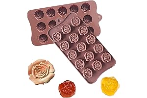 2-Pack Silicone Rose Flower Shaped Baking Mold