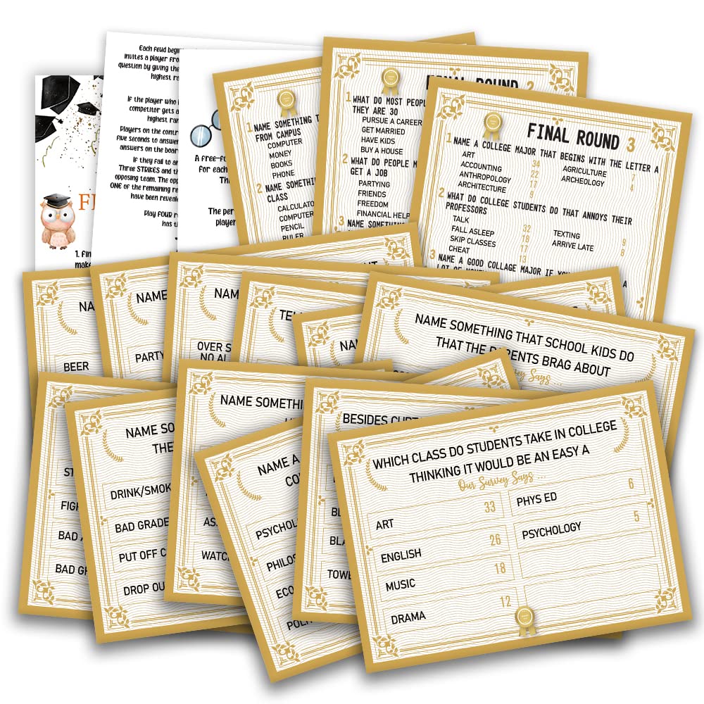 Graduation Friendly Feud Quiz, Graduation Feud Quiz, Graduation Decorations, Graduation Party Game, Graduation Activity, Grad Party Idea, Class Game,