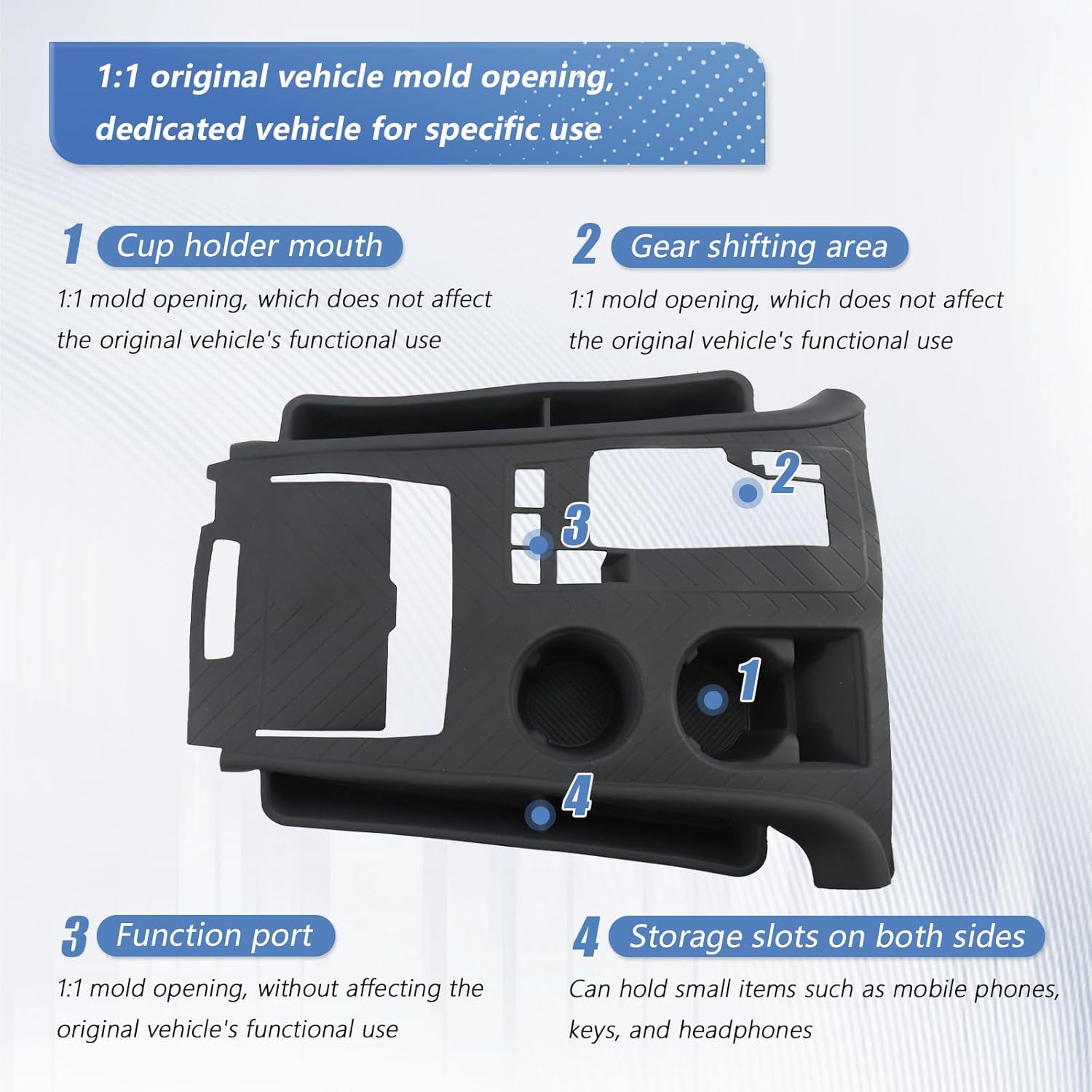 Central Control Silicone Pad for Toyota Sienna 2021-2026 Center Console Storage Organize
