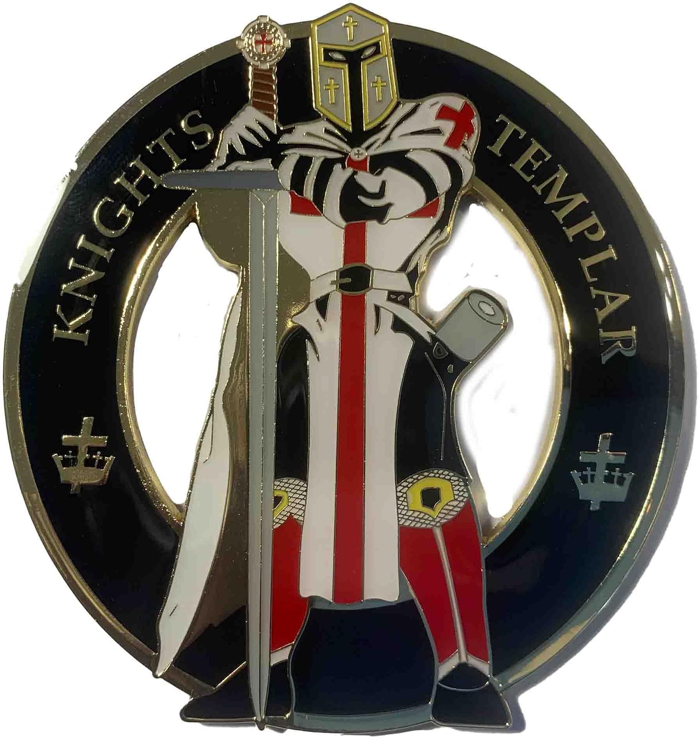 MysticTies - Freemason Masonic car Emblems - More Light (1 of 2) All Degrees - [3” Diameter] (Red Gold Royal Arch Masons) image 2
