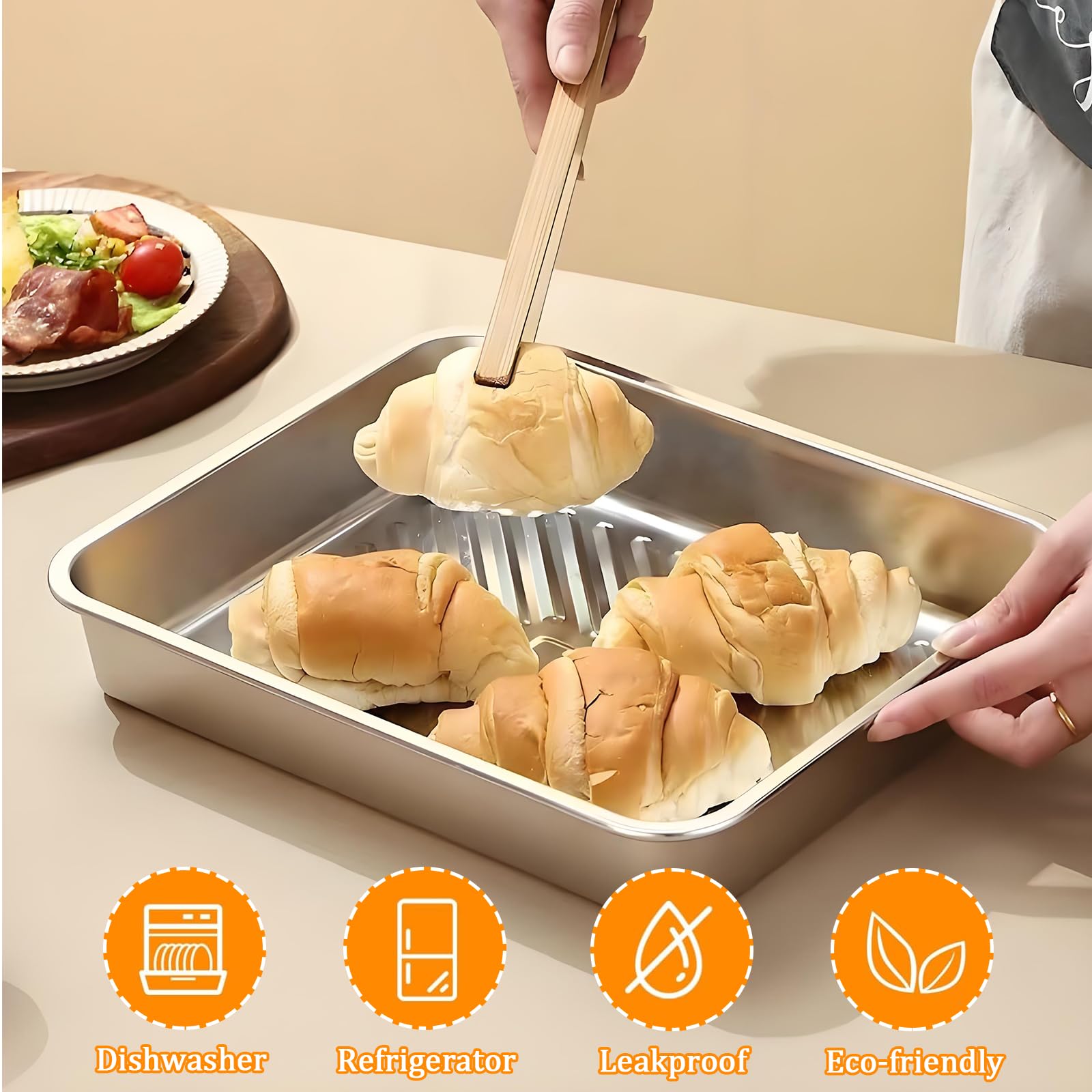 Lot De 4 Boîtes De Conservation Alimentaire En Inox 316 Avec Couvercles - Empilables, Hermétiques - Capacité 2200 Ml - Pour Frigo, Repas