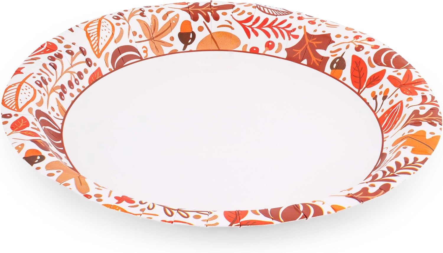 Glad Disposable Paper Plates, Happy Fall Design - Soak Proof, Cut-Resistant, and Microwavable for All Foods, Great for Fall Parties and Everyday Meals, Multicolor, 10 Inch, 50 Count - 6 Pack