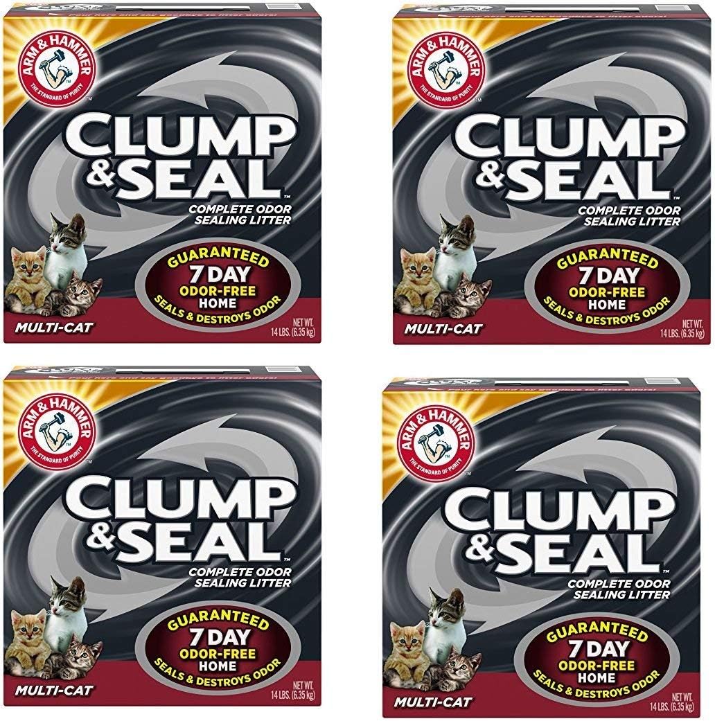 Arm and Hammer hGLVTj Clump and Seal Multi-Cat Litter, 14 lb (4 Pack)