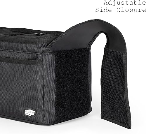 Miniatura 8 de Tactical Baby Gear Organizador de cochecito  Consola universal para padres con portavasos aislados, bolsillo refrigerador, teléfono frontal y