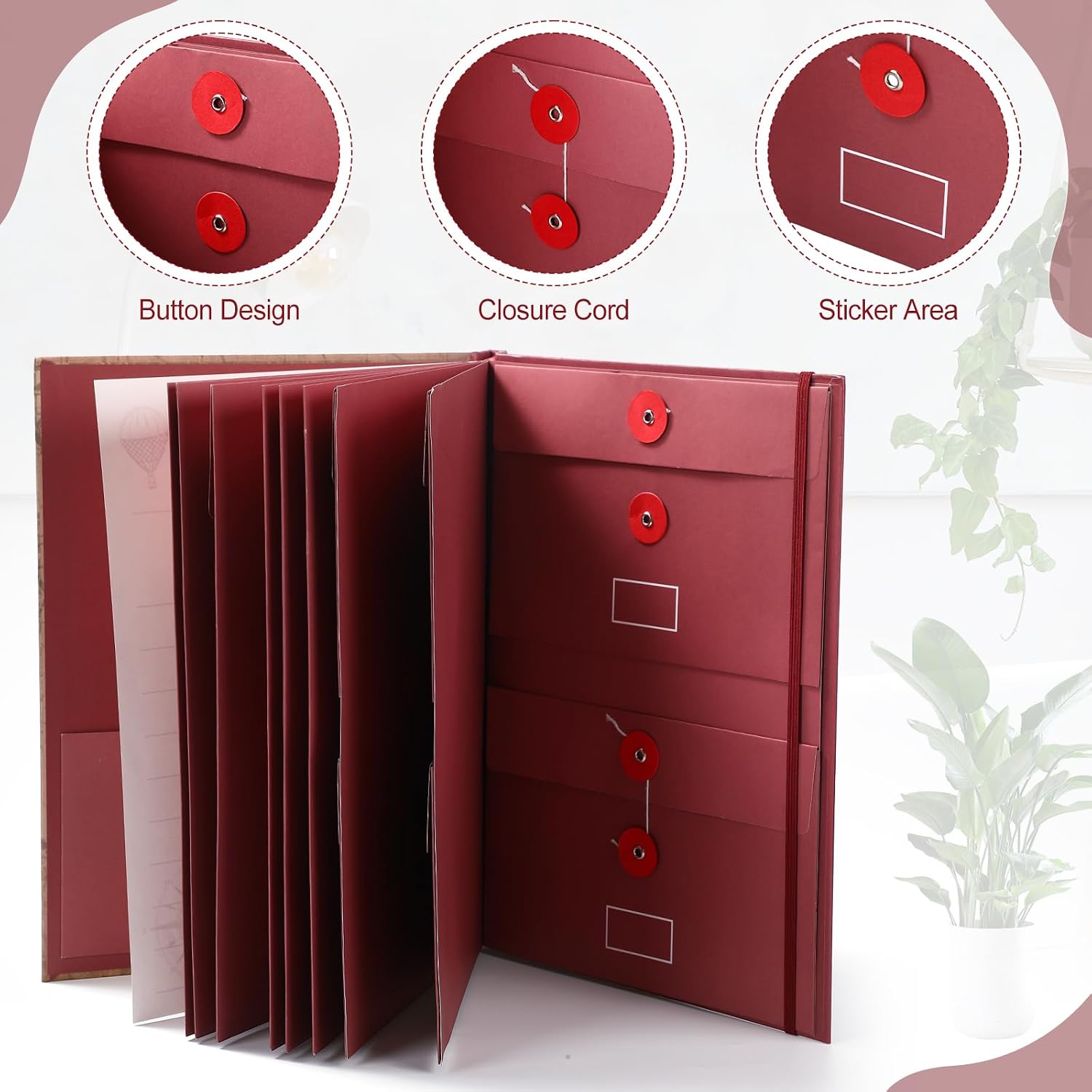 Funrous Important Document Organizer 2026 Life Book Document Binder in Case I Go Missing File Organizer with Labels Expanding File Folder for Family Papers Birth Certificates Christmas New Year Gifts