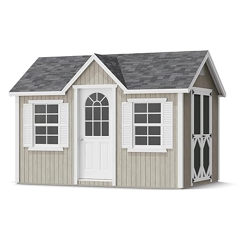 Little Cottage Co. 8x12 Classic Cottage with Floor, Outdoor Wood