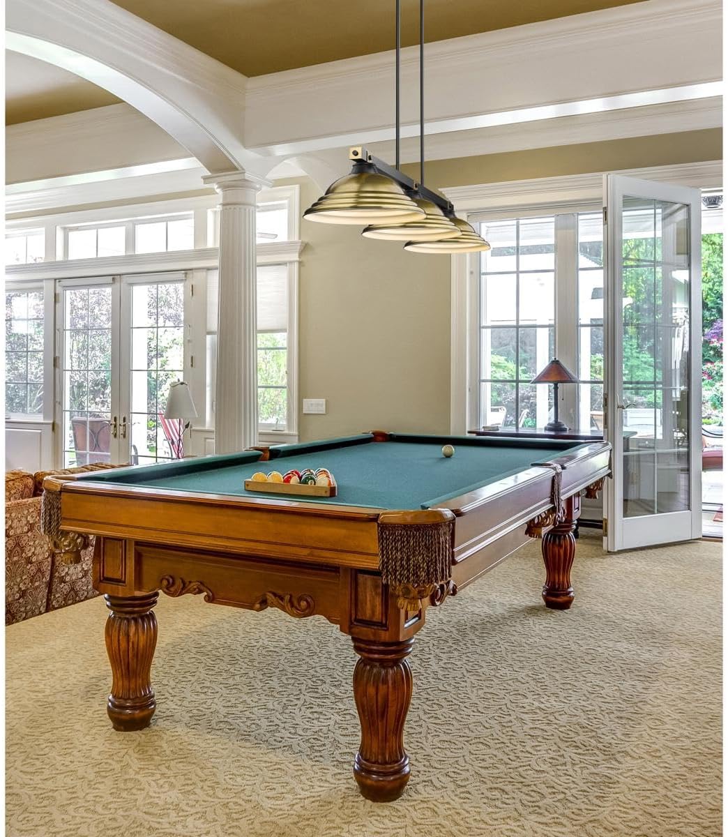 Z-Lite 1955-3MB-RB-SRB Bronte - 3 Light Billiard-8.75 Inch Tall and 16 Inch Wide, Finish Color: Matte Black/Rubbed Brass, Shade Color: Rubbed Brass