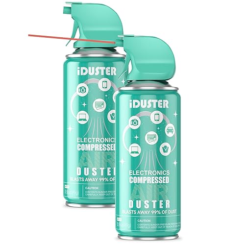 Compressed Canned Air Duster for Computer - iDuster Disposable Electronic Keyboard Cleaner for Cleaning Duster, 2PCS(3.5oz) - 3.5oz 2PCS