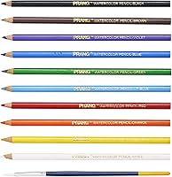 Vista 3 de Prang Lápices de colores de acuarela, incluye pincel, colores surtidos, 10 unidades (23650)