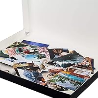 Vista 131 de Lineco Folio Storage Box, Clamshell Design with Metal Edge. 18.5x24.5x1.75 Inches, Archival Boxboard, Preserve Photos, Cards, Magazines, Documents