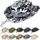 Sun Hats for Men Women Bucket Hat UPF 50+ Boonie Fishing Safari Hat, 