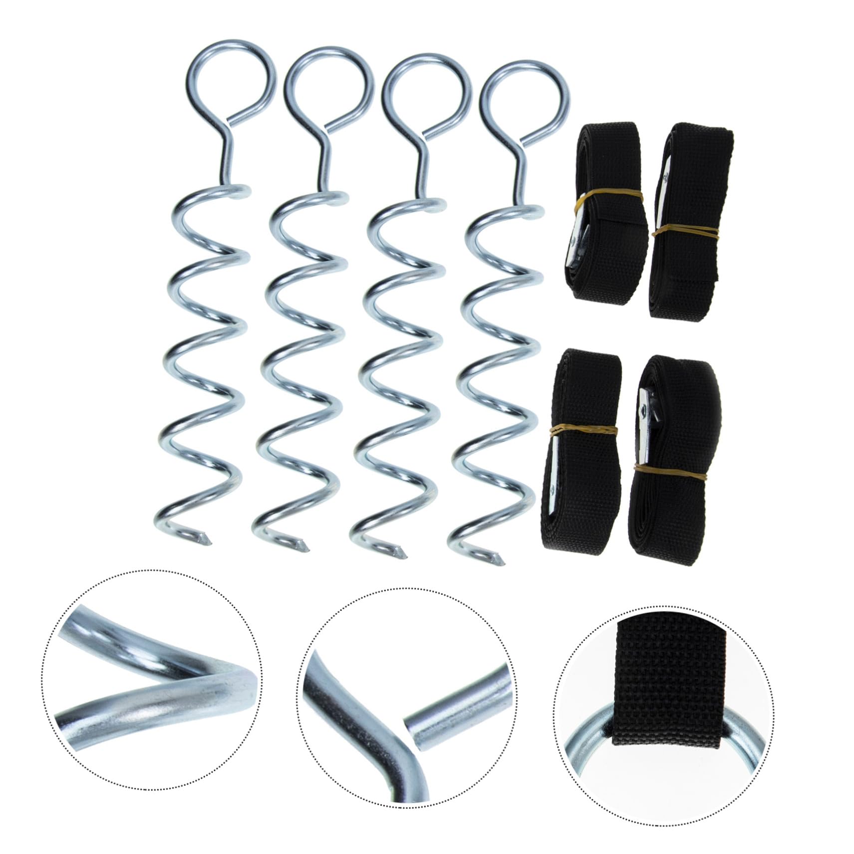 Abaodam Piquet Ancrage Chien Spirale Ancrage Au Sol Résistant à Usure Accessoire pour Tente Et Trampoline