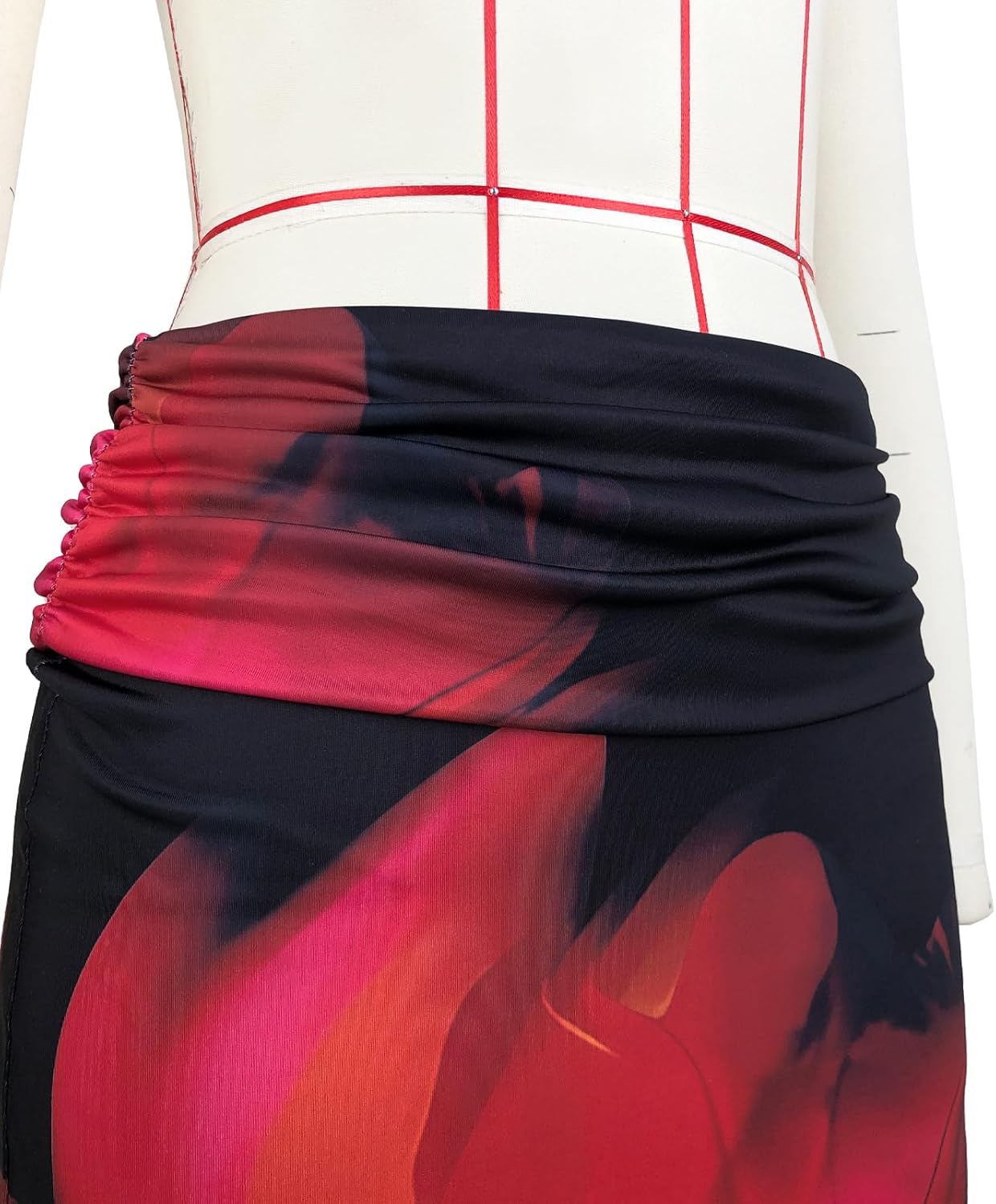 Bodycon Maxi Skirts for Women, Foldover High Waist Floral Leopard Cheetah Print Sexy Club Long Y2k Skirt - Image 6