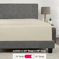 Vista 9 de DeaLuxe Kids Twin Deep Pocket Fitted Sheet - White - Microfiber - 16' Deep - Twin Size 39' x 75' - Perfect Fit for 14'-18' Mattresses
