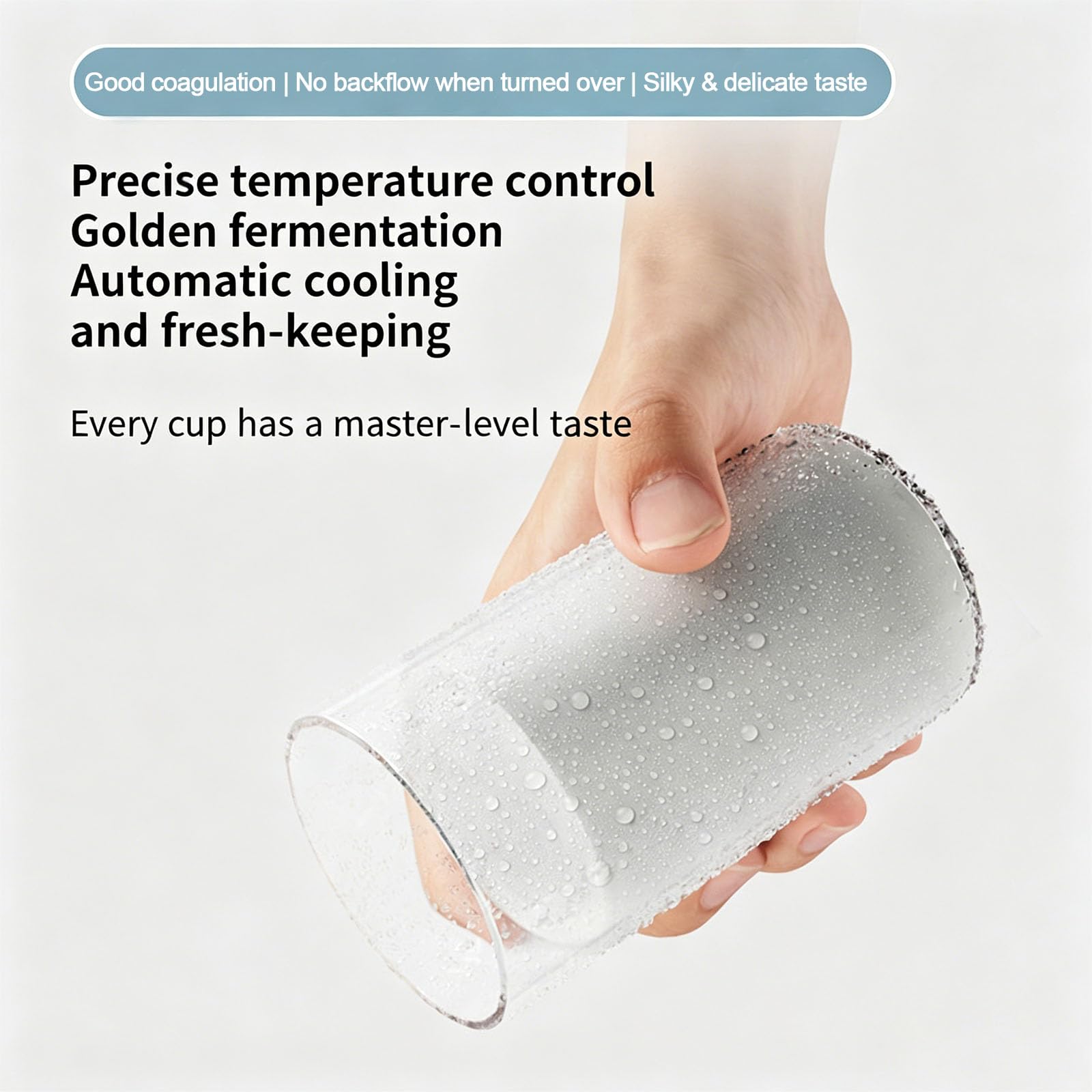 Yogurtiera Intelligente con Funzione Caldo/Freddo per fermentazione, Riscaldamento, Raffreddamento e Mantenimento in Caldo, Ideale per preparare Yogurt Fresco (White)