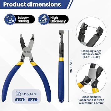 6 Multi-Function Stripped Screw Extractor Pliers