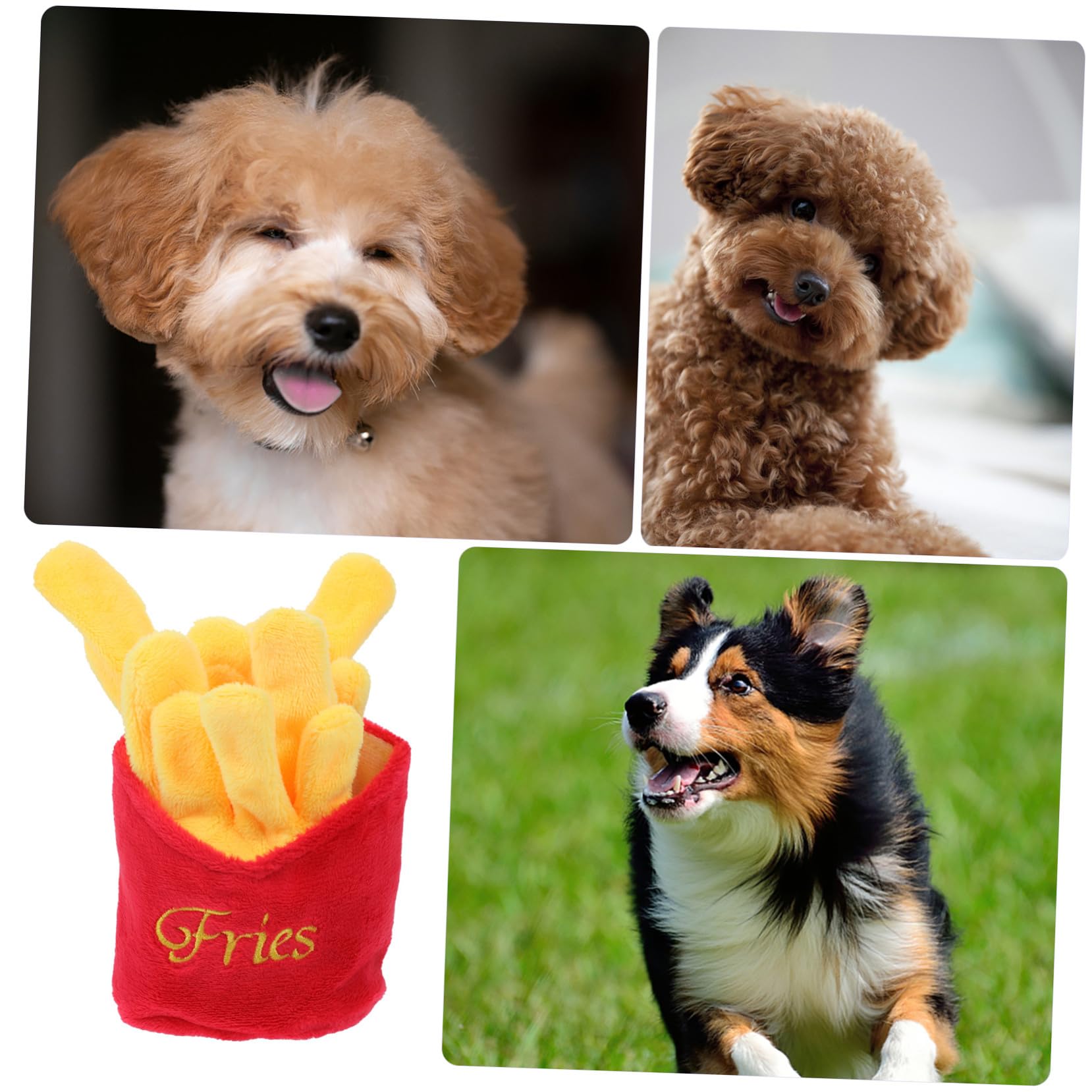 Gatuida Jouet Couineur Peluche Chien et en Nourriture Rouge pour Imitation de Sûr et Divertissant Jouant et Mâchant pour Chiots et Animaux Compagnie