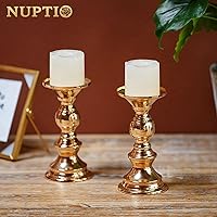 Vista 4 de Nuptio - Porta-velas de metal, ideal para bodas, eventos especiales, fiestas, sala