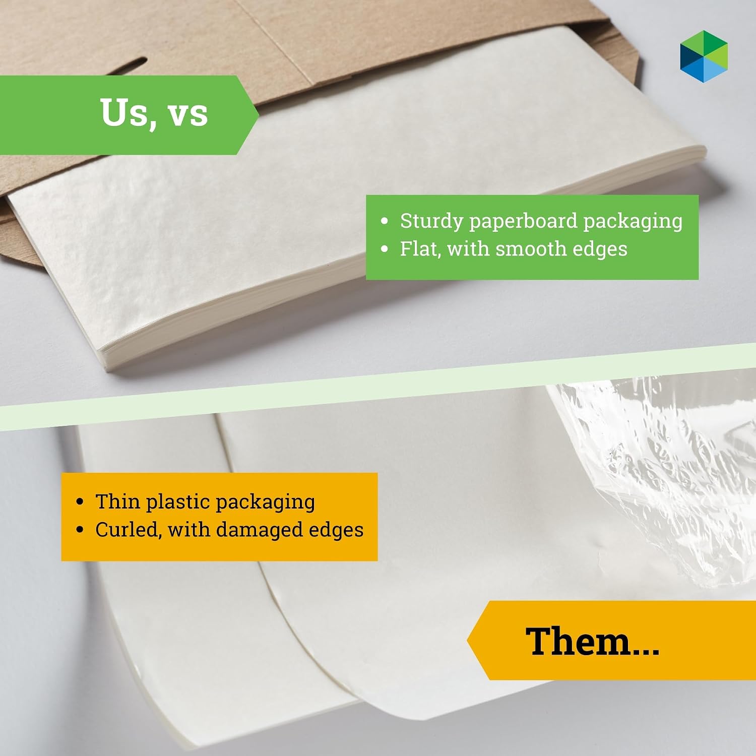 JBM Packaging Glassine Paper Sheets, 8.5" x 11", Pack of 100 Transparent Paper Sheets for Artwork, Drawings, Photos, Arts and Crafts, Food, and Baked Goods