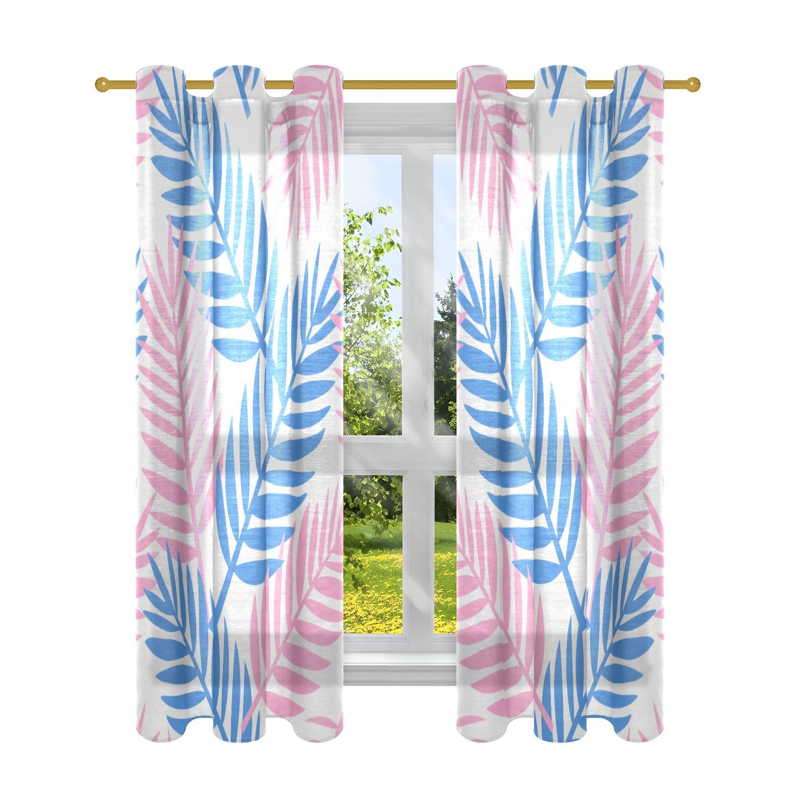 Rideaux occultants palmier pour créer un salon cocooning et relaxant
