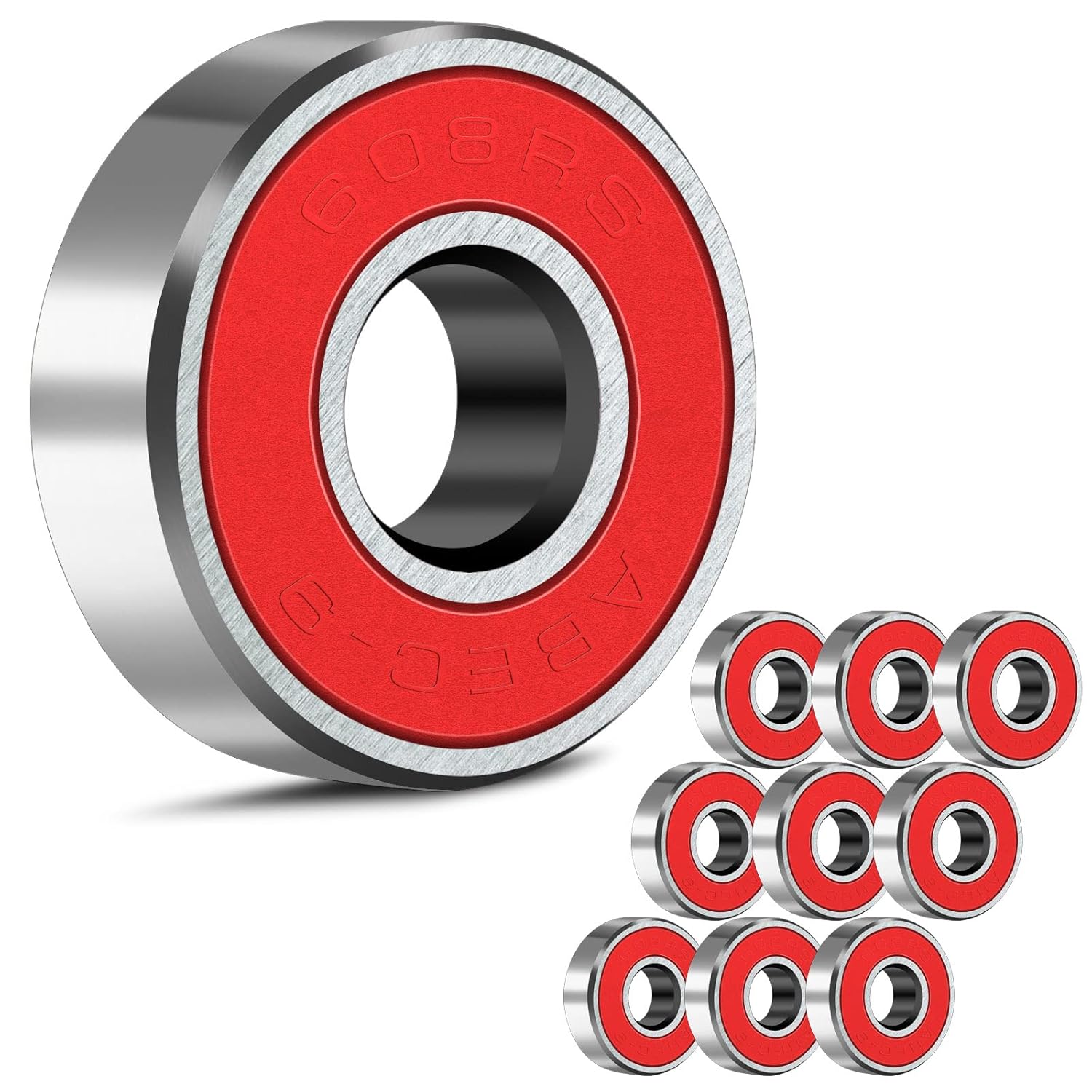 Nezylaf 10 Pack 6082RS Ball Bearings Skateboard Bearings Double Rubber Sealed Shielded