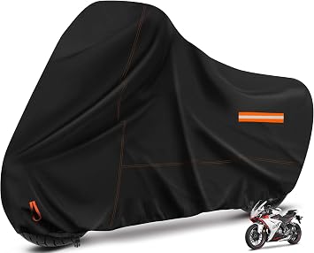 Enzeno Motorcycle Cover Waterproof Motorcycle Rain Tarp Outdoor Storage