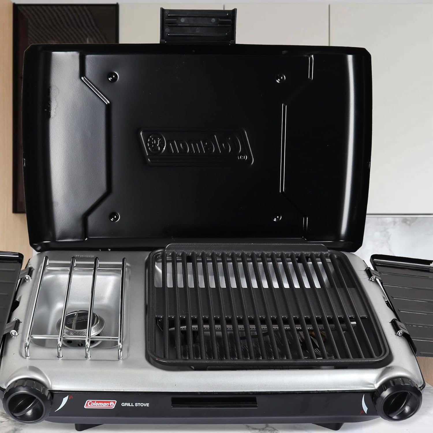 Cast Iron Grill Grates for Coleman 2-in-1 Camping Grill, Cooking Grid for Coleman 2 Burner Propane Stove, Fits Coleman Classic 2-Burner 2157480 2000020929 2000020925 2157480 ‎2000038016 Propane Stove